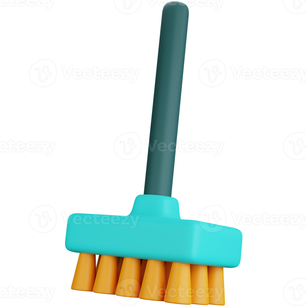 3D Icon Illustration Broom Cleaning Tool png