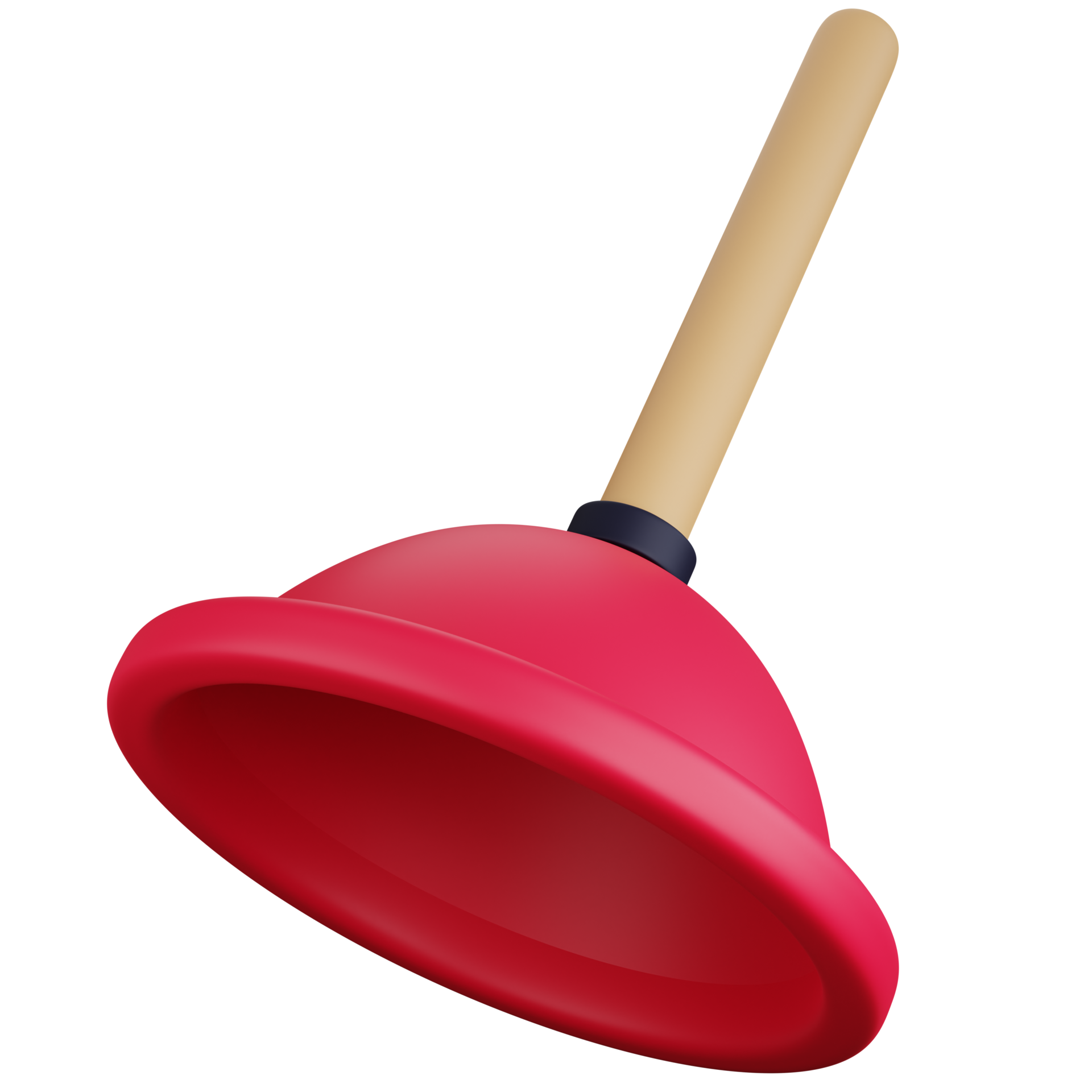 3D Icon Illustration Toilet Plunger Tool 21460660 PNG