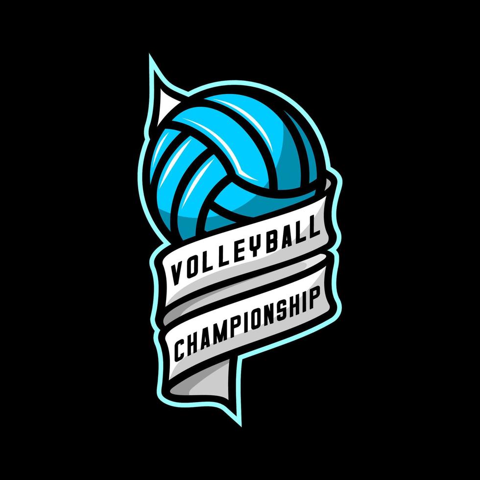 VOLLEYBALL BALL RIBBON vector