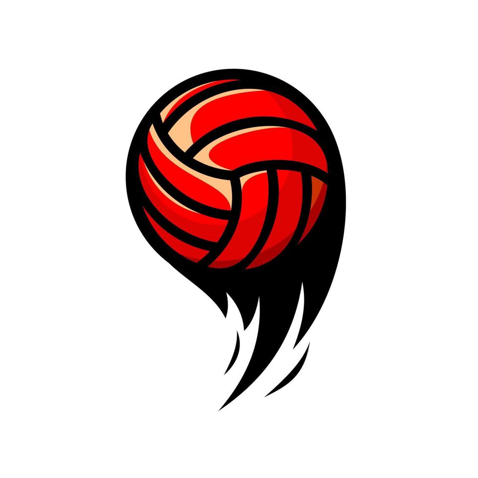 VOLLEYBALL RED VECTOR