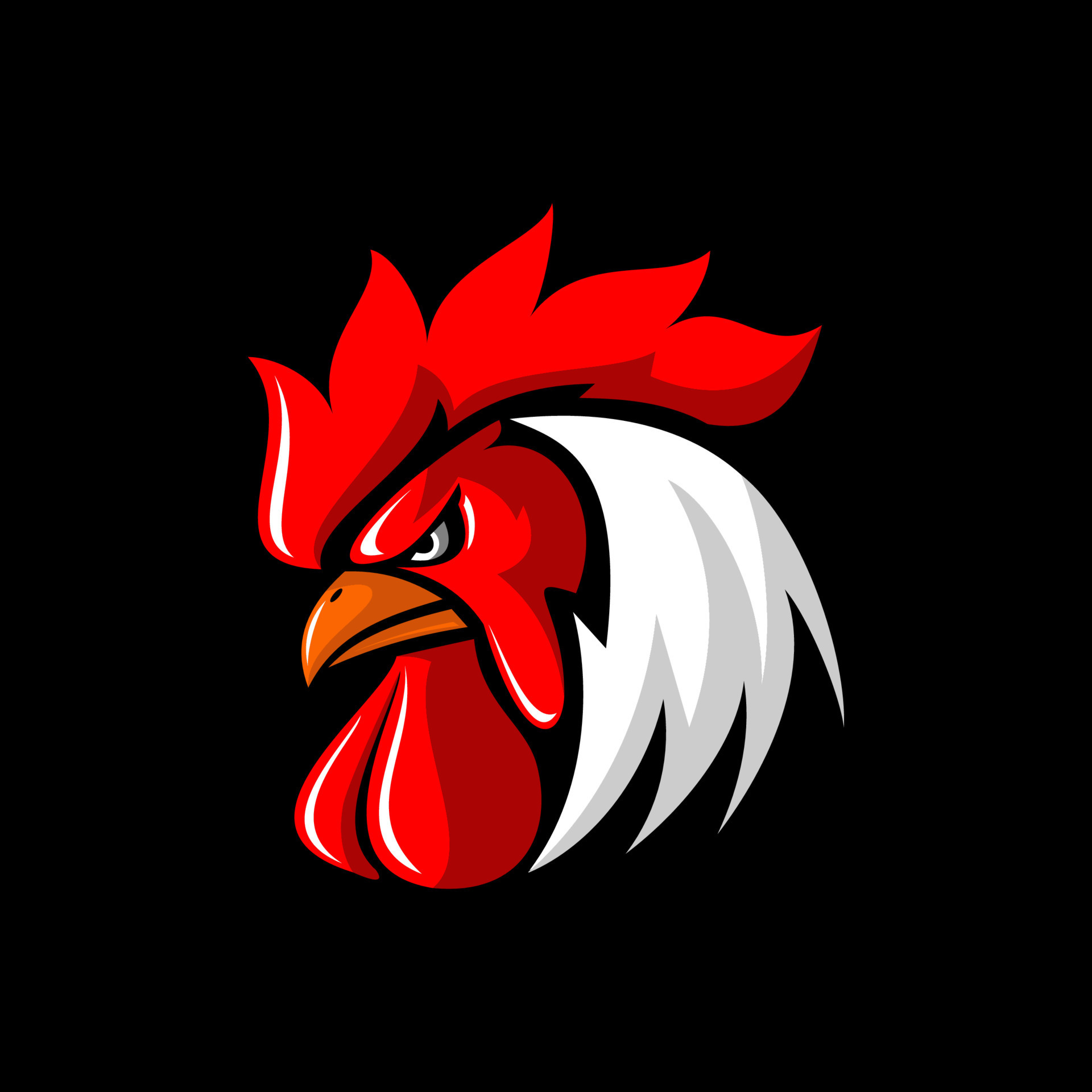ROOSTER HEAD VECTOR 21460678 Vector Art at Vecteezy