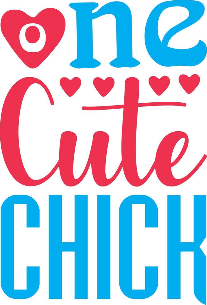 One Cute Chick vector