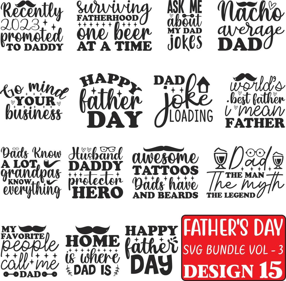 Father's Day SVG Bundle Vol - 3 vector