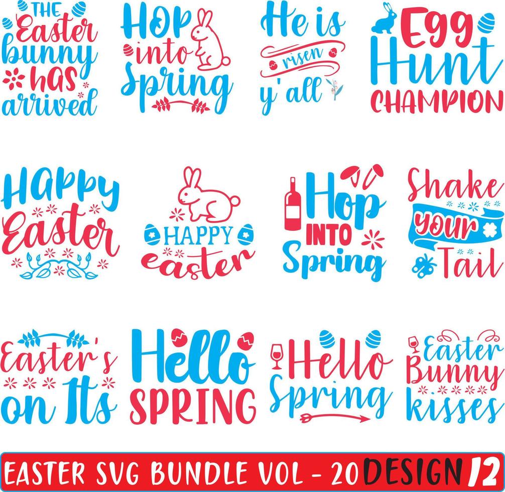 Easter SVG Bundle Vol - 20 vector