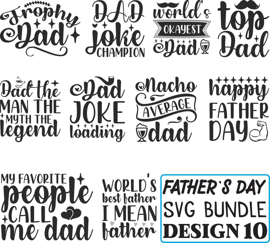 Father's Day SVG Bundle vector