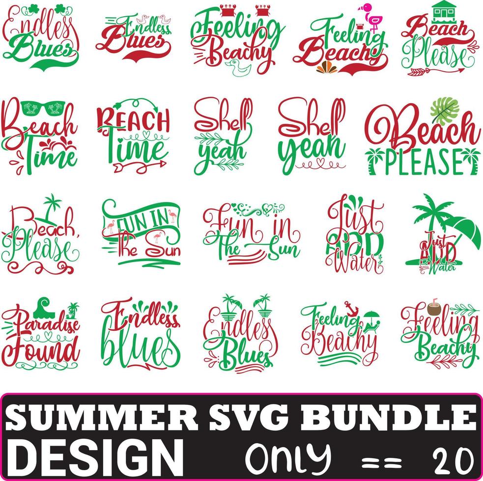 Summer SVG Bundle vector
