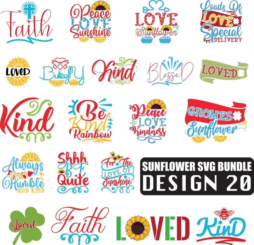 Sunflower SVG Bundle vector