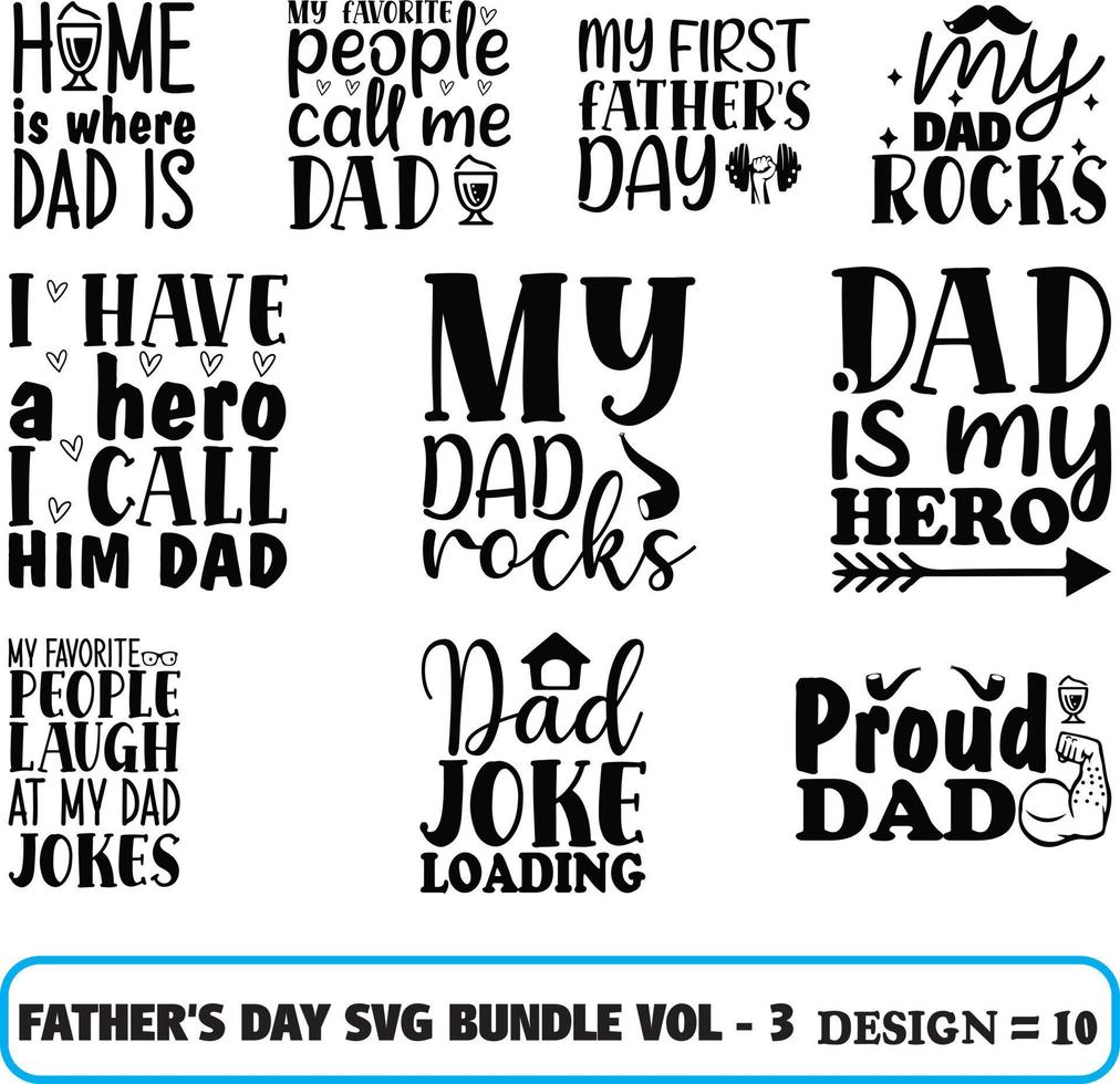 father's Day SVG Bundle Vol - 3 vector