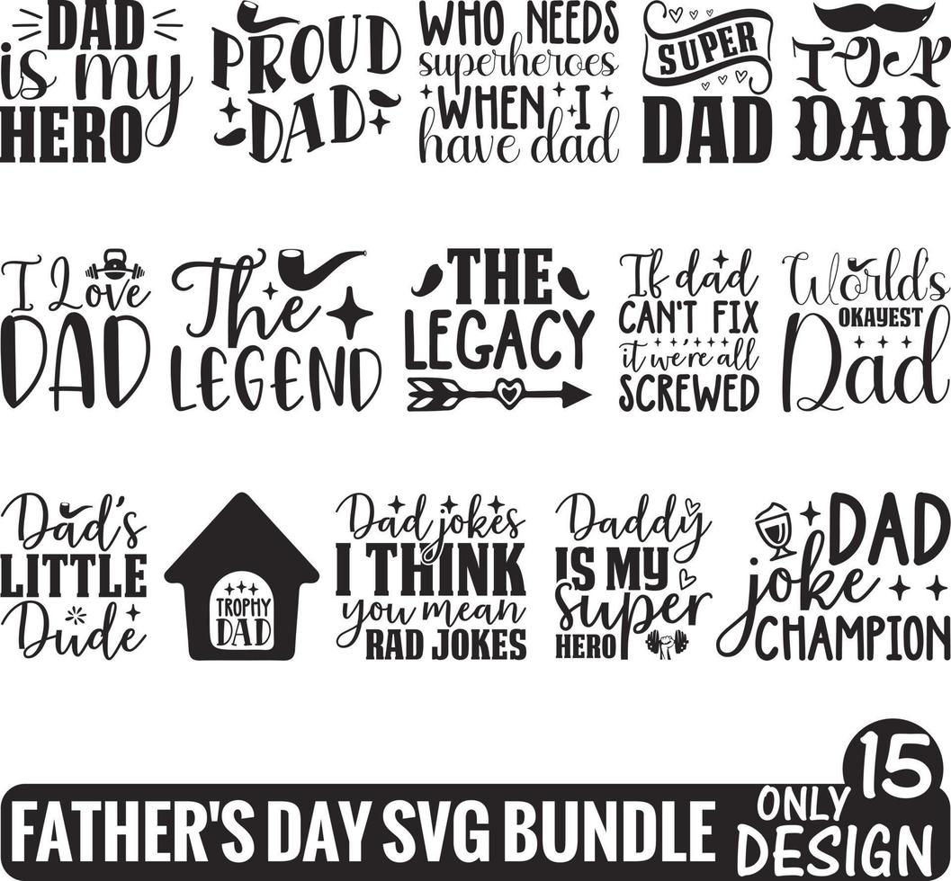 Father's Day SVG Bundle vector