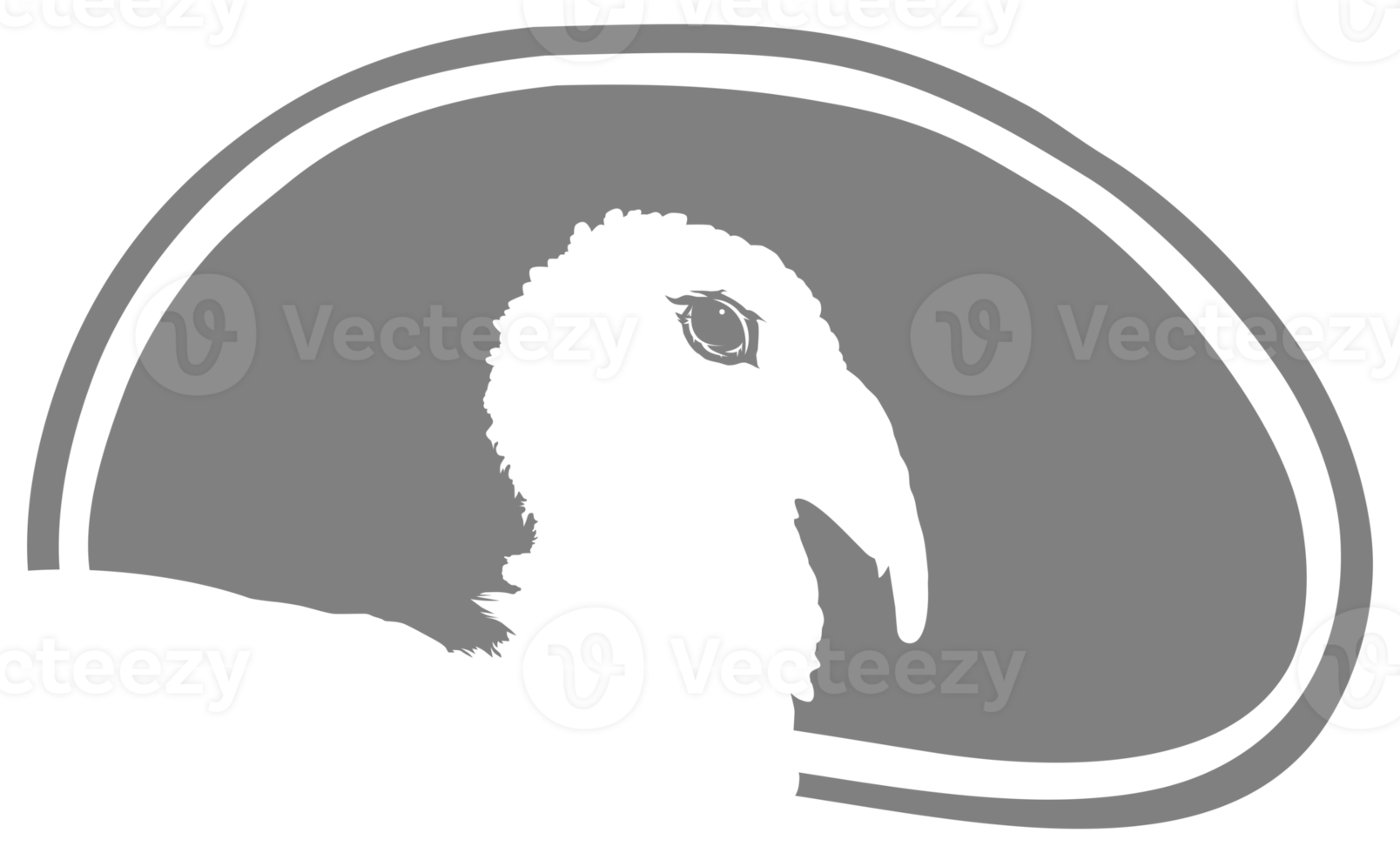 Turkey Head Silhouette in the Meat Shape for Logo,Label, Mark, Tag, Pictogram or Graphic Design Element. The Turkey is a large bird in the genus Meleagris. Format PNG