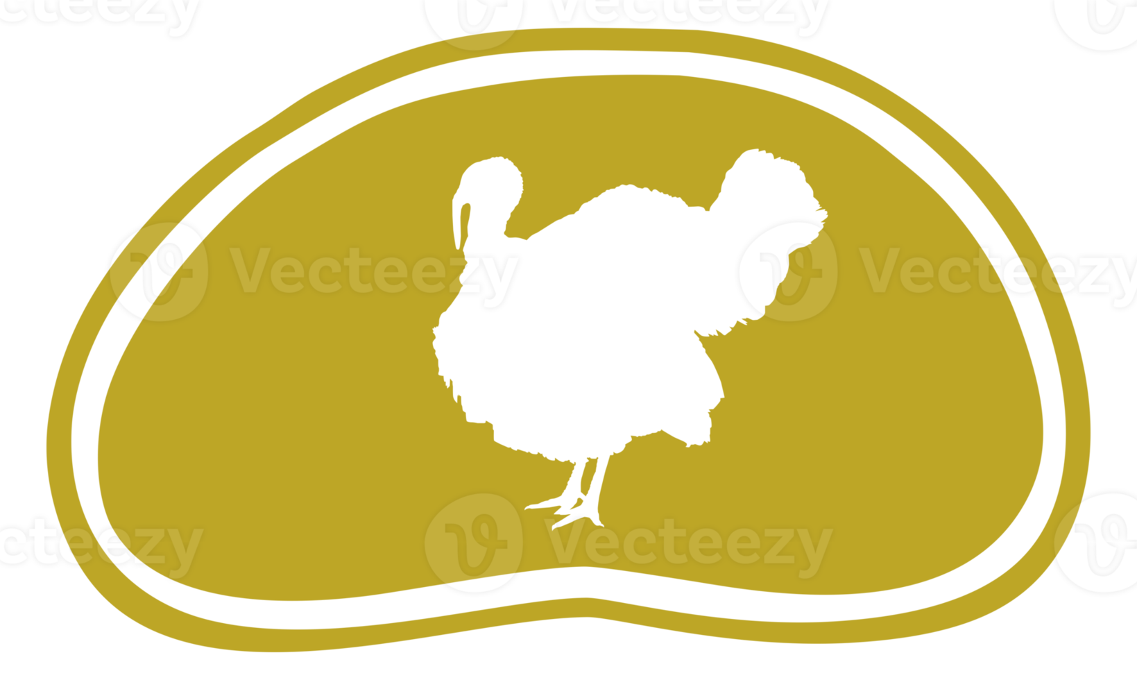 Turquía silueta en el carne forma para logotipo, etiqueta, marca, etiqueta, pictograma o gráfico diseño elemento. el Turquía es un grande pájaro en el género meleagris. formato png