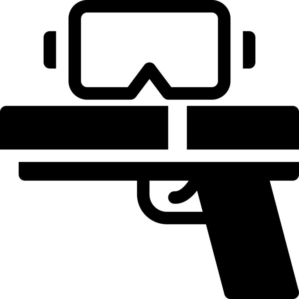 ilustración de vector de pistola en un fondo. símbolos de calidad premium. iconos vectoriales para concepto y diseño gráfico.