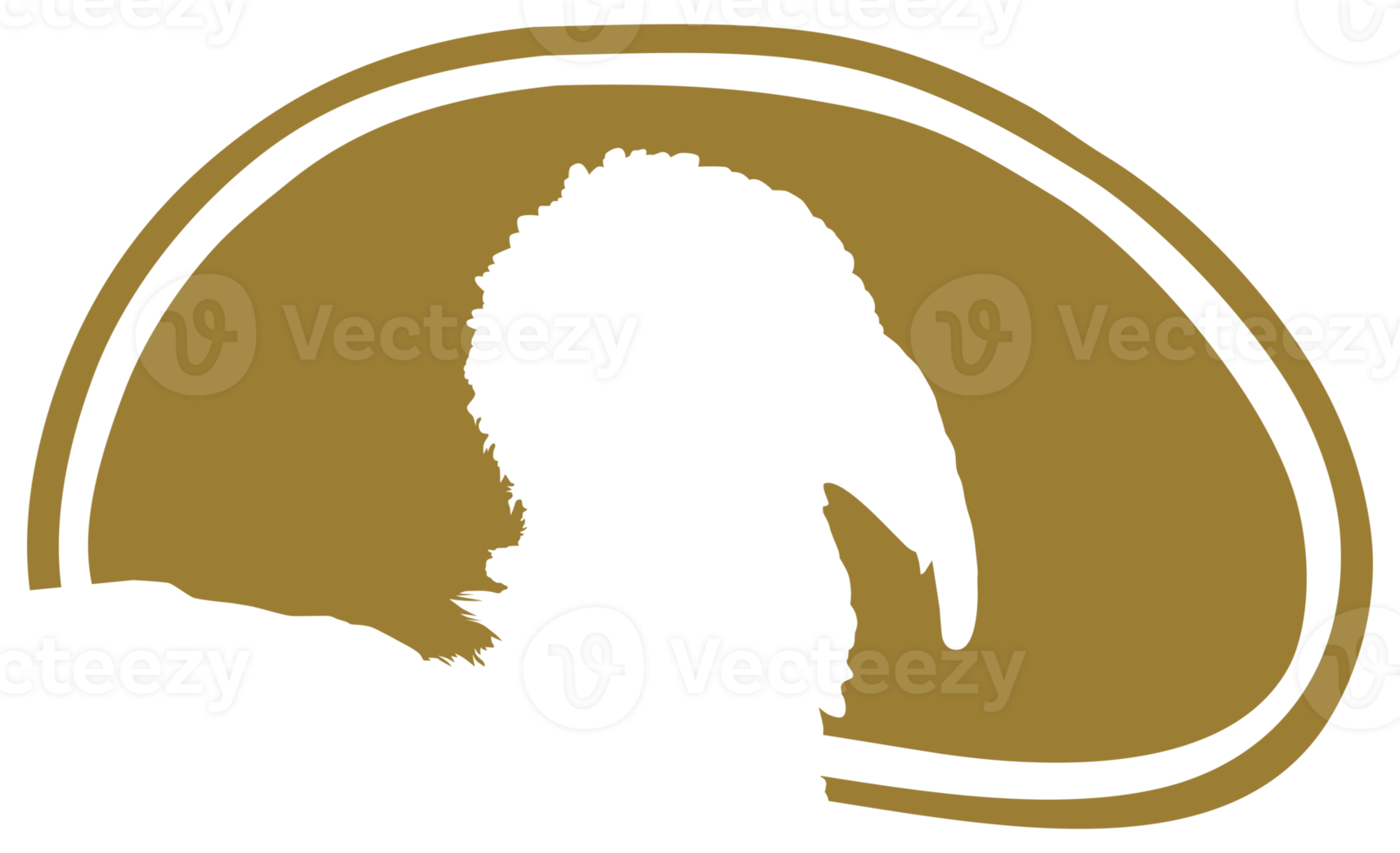 kalkoen hoofd silhouet in de vlees vorm voor embleem, etiket, markering, label, pictogram of grafisch ontwerp element. de kalkoen is een groot vogel in de geslacht meleagris. formaat PNG