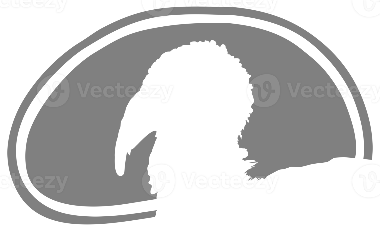 Turkey Head Silhouette in the Meat Shape for Logo,Label, Mark, Tag, Pictogram or Graphic Design Element. The Turkey is a large bird in the genus Meleagris. Format PNG