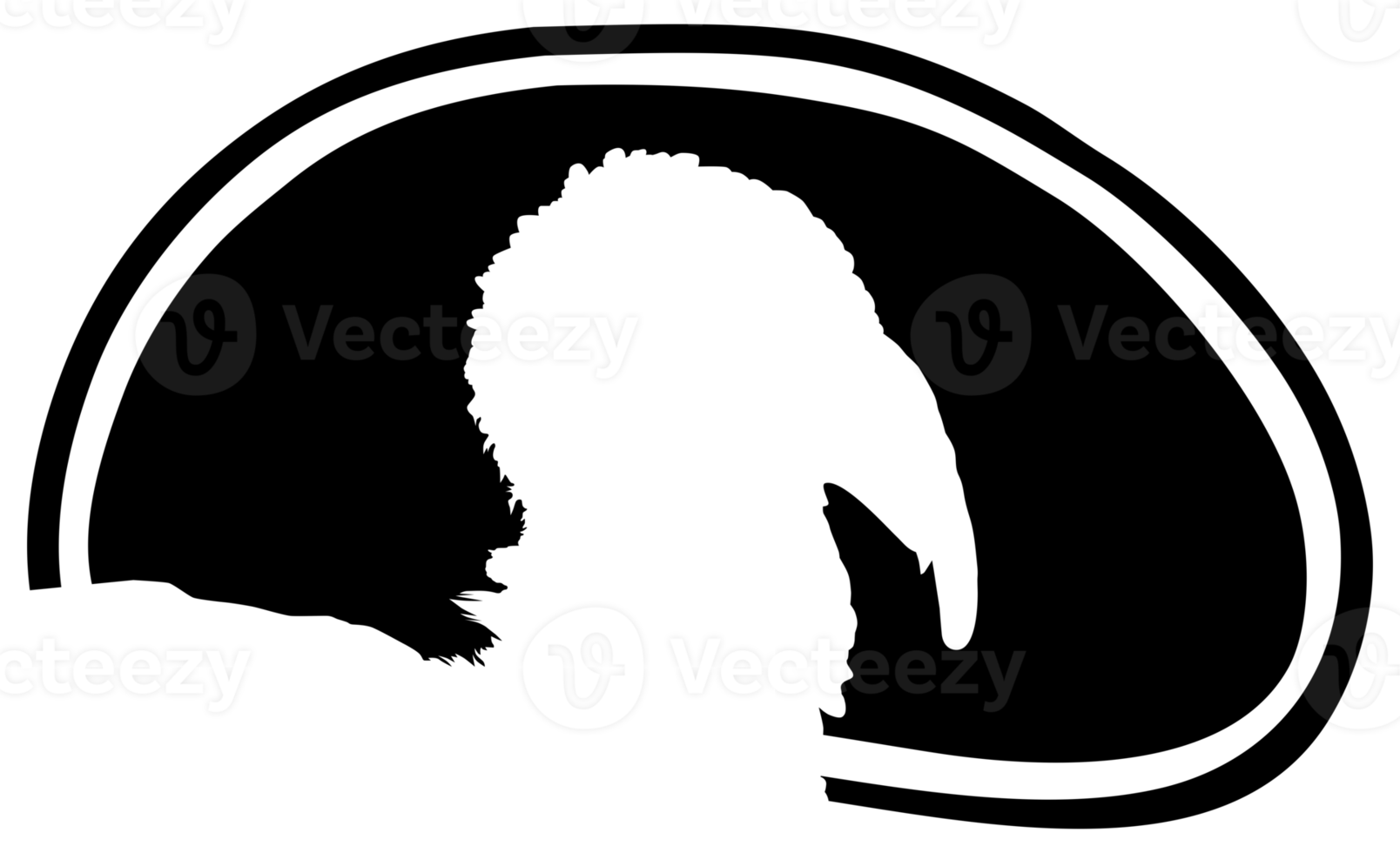 kalkoen hoofd silhouet in de vlees vorm voor embleem, etiket, markering, label, pictogram of grafisch ontwerp element. de kalkoen is een groot vogel in de geslacht meleagris. formaat PNG