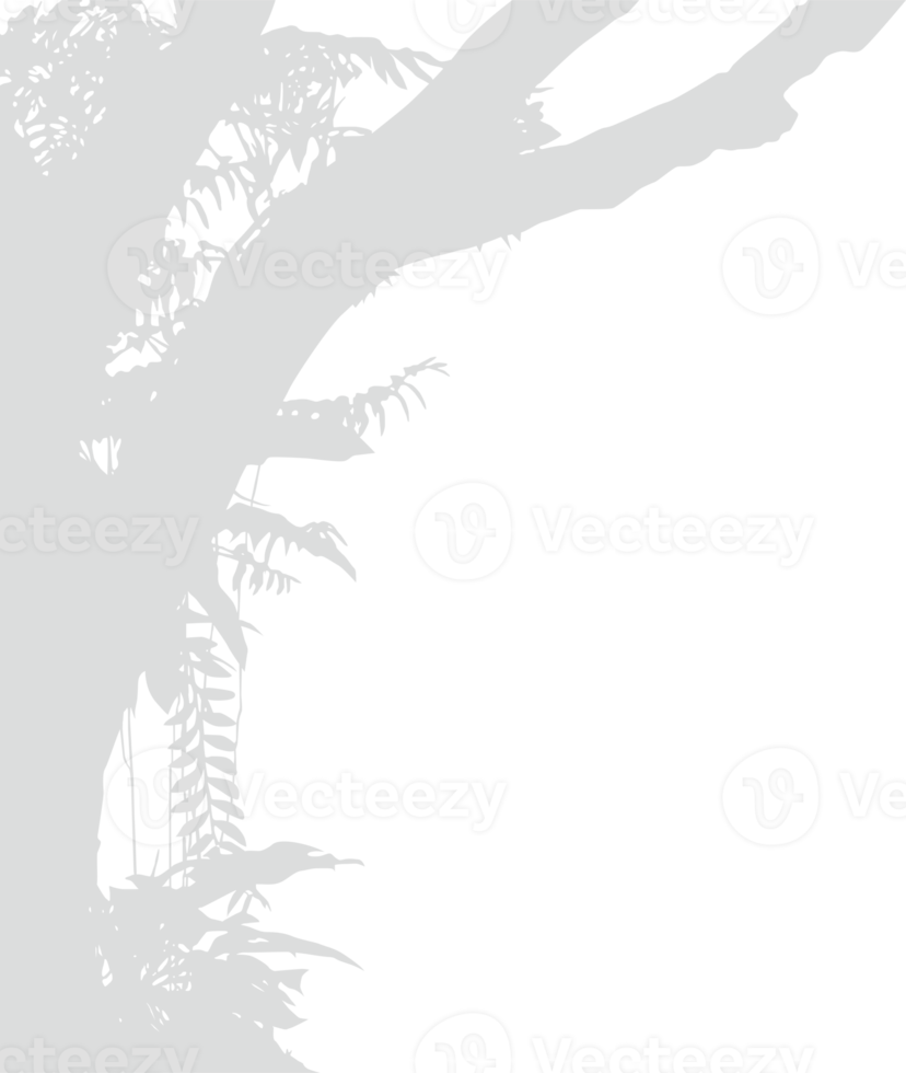 träd i de skog eller djungel silhuett för konst illustration, bakgrund, eller grafisk design element. formatera png