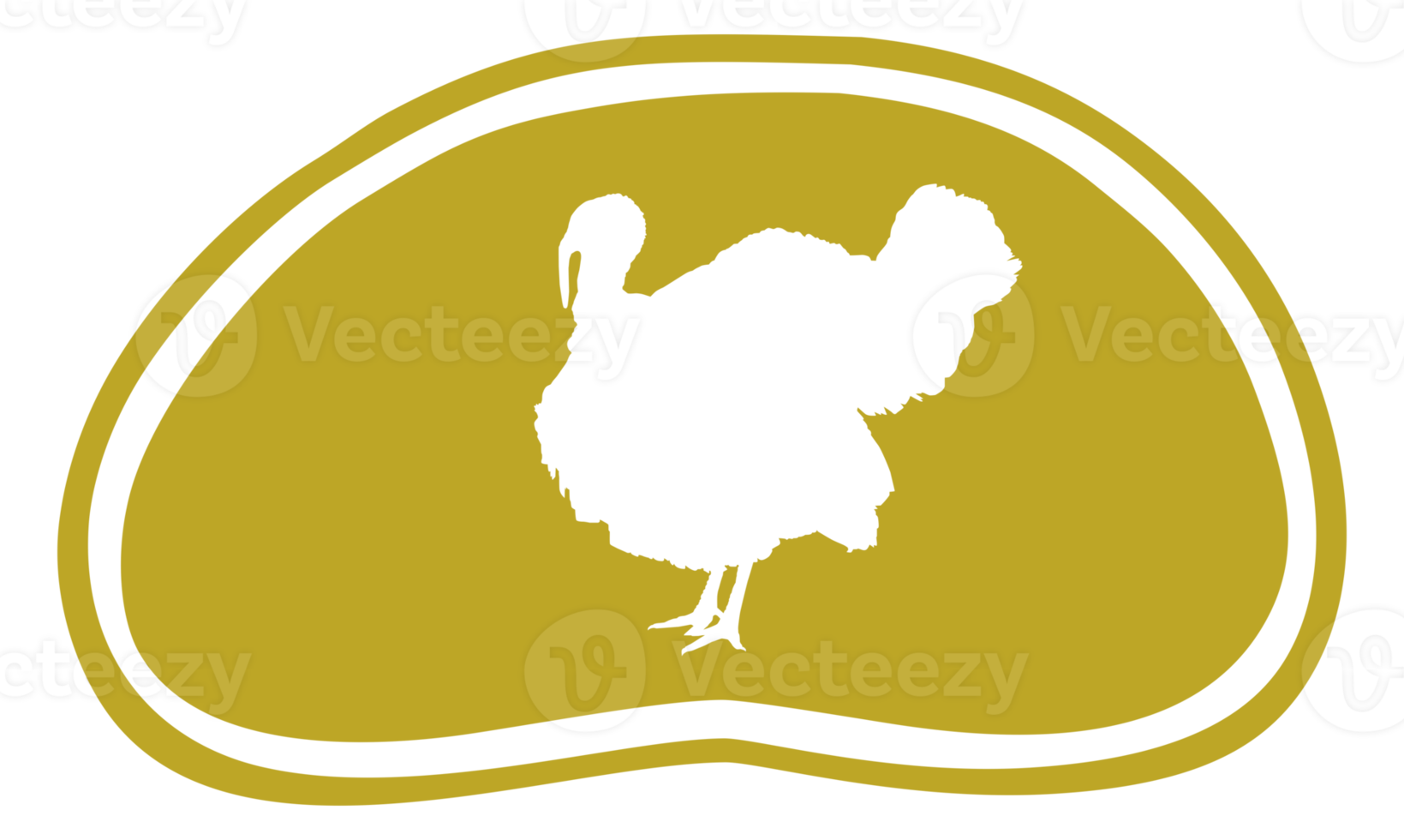Turkey Silhouette in the Meat Shape for Logo,Label, Mark, Tag, Pictogram or Graphic Design Element. The Turkey is a large bird in the genus Meleagris. Format PNG