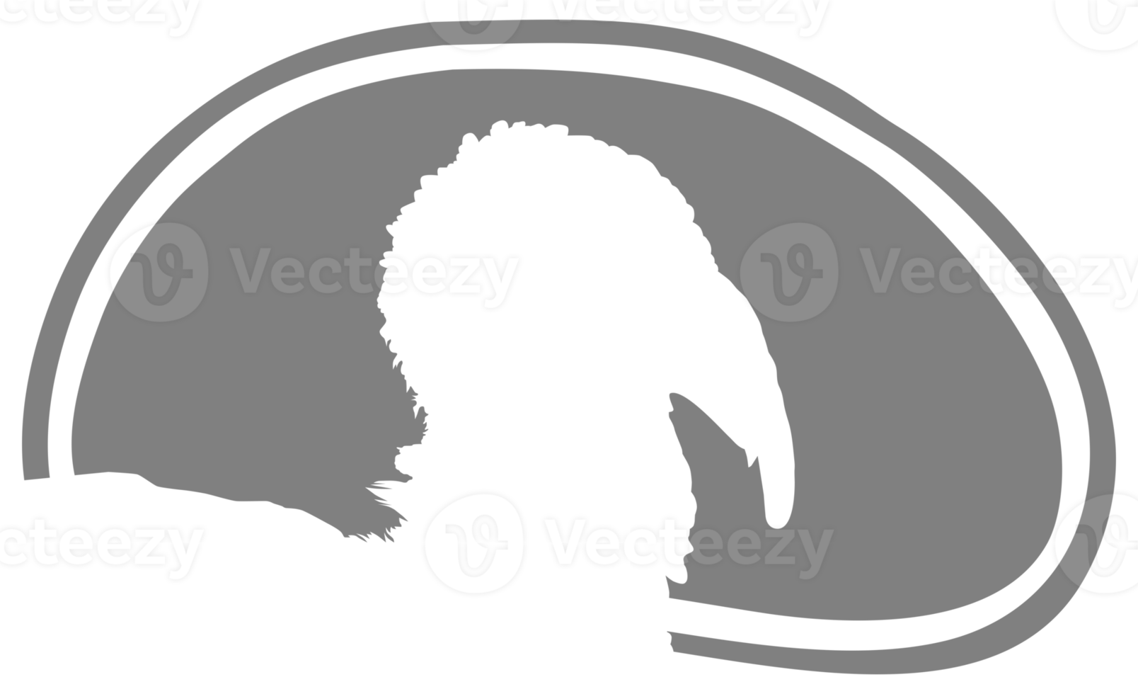 Turkey Head Silhouette in the Meat Shape for Logo,Label, Mark, Tag, Pictogram or Graphic Design Element. The Turkey is a large bird in the genus Meleagris. Format PNG