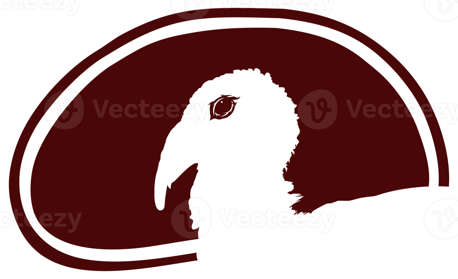 Turkey Head Silhouette in the Meat Shape for Logo,Label, Mark, Tag, Pictogram or Graphic Design Element. The Turkey is a large bird in the genus Meleagris. Format PNG