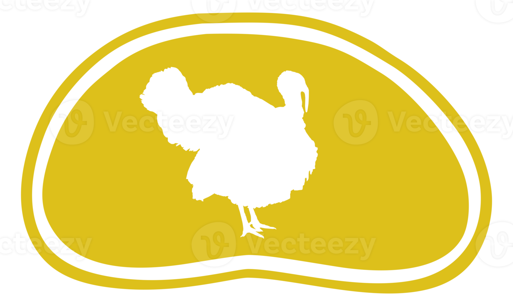 Turquía silueta en el carne forma para logotipo, etiqueta, marca, etiqueta, pictograma o gráfico diseño elemento. el Turquía es un grande pájaro en el género meleagris. formato png