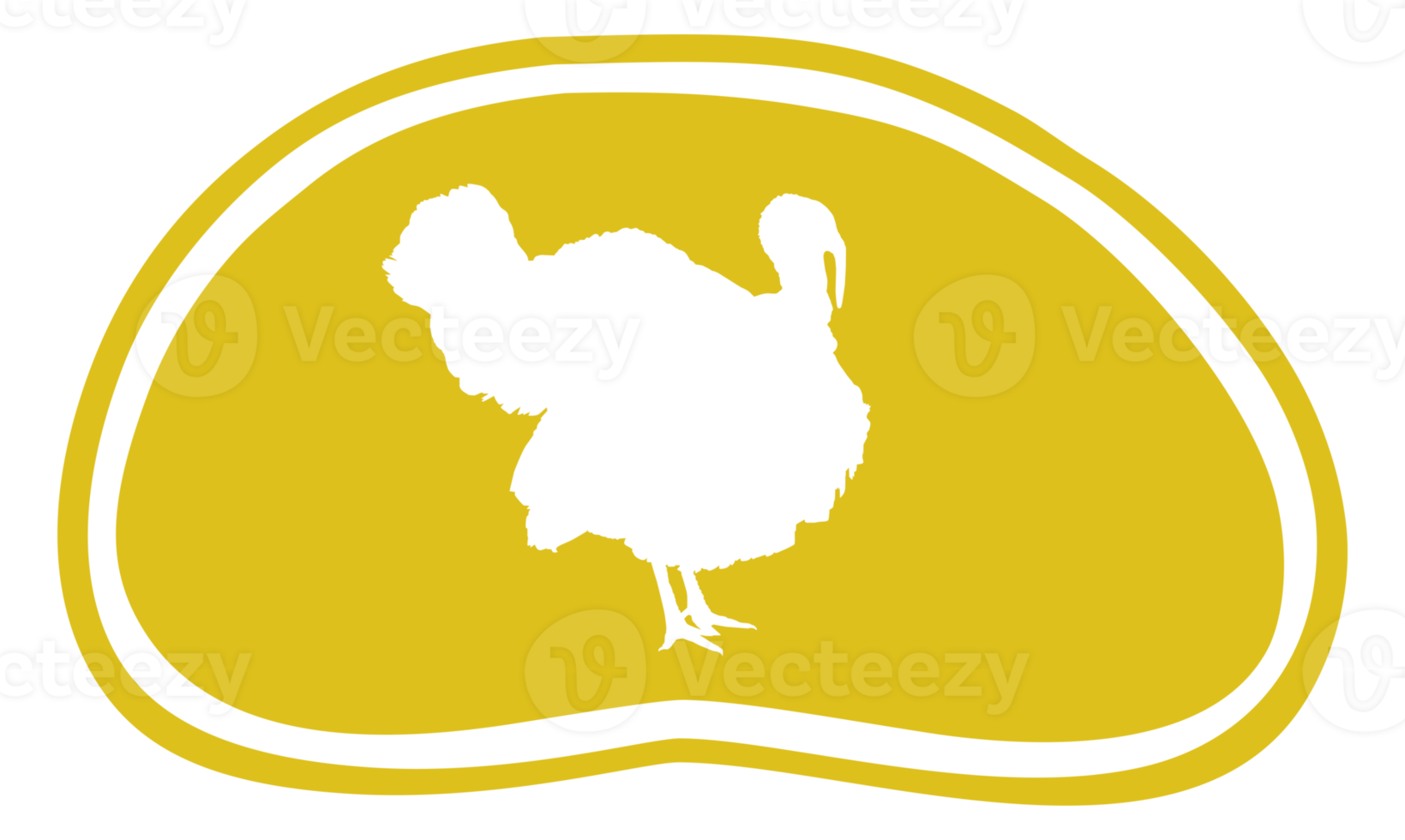 Truthahn Silhouette im das Fleisch gestalten zum Logo, Etikett, markieren, Schild, Piktogramm oder Grafik Design Element. das Truthahn ist ein groß Vogel im das Gattung Meleagris. Format png