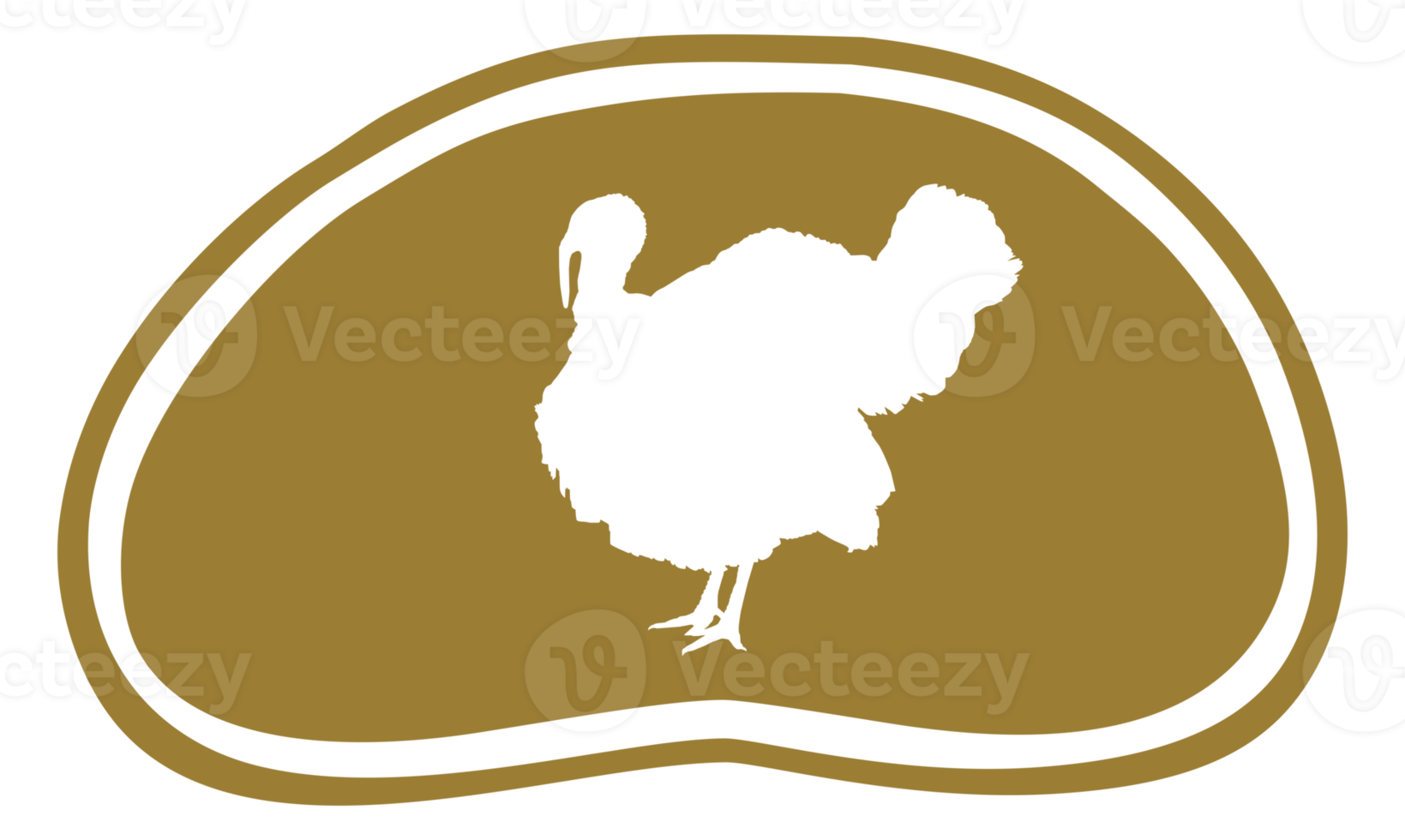 Turquía silueta en el carne forma para logotipo, etiqueta, marca, etiqueta, pictograma o gráfico diseño elemento. el Turquía es un grande pájaro en el género meleagris. formato png