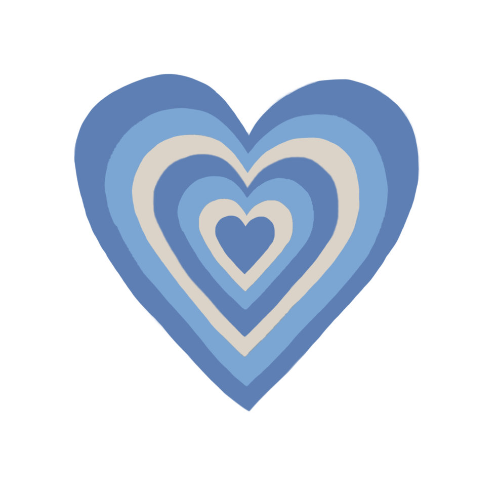 Blue love loop cute line grey stripe sticker emoji icon png