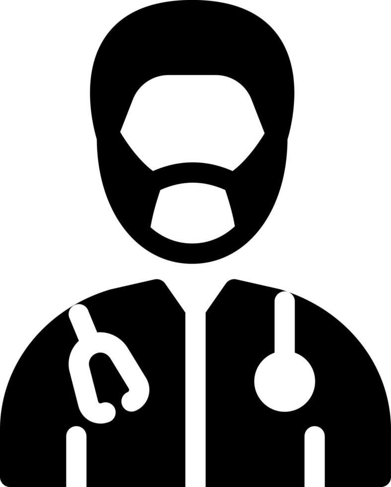 ilustración de vector de médico en un fondo. símbolos de calidad premium. iconos vectoriales para concepto y diseño gráfico.