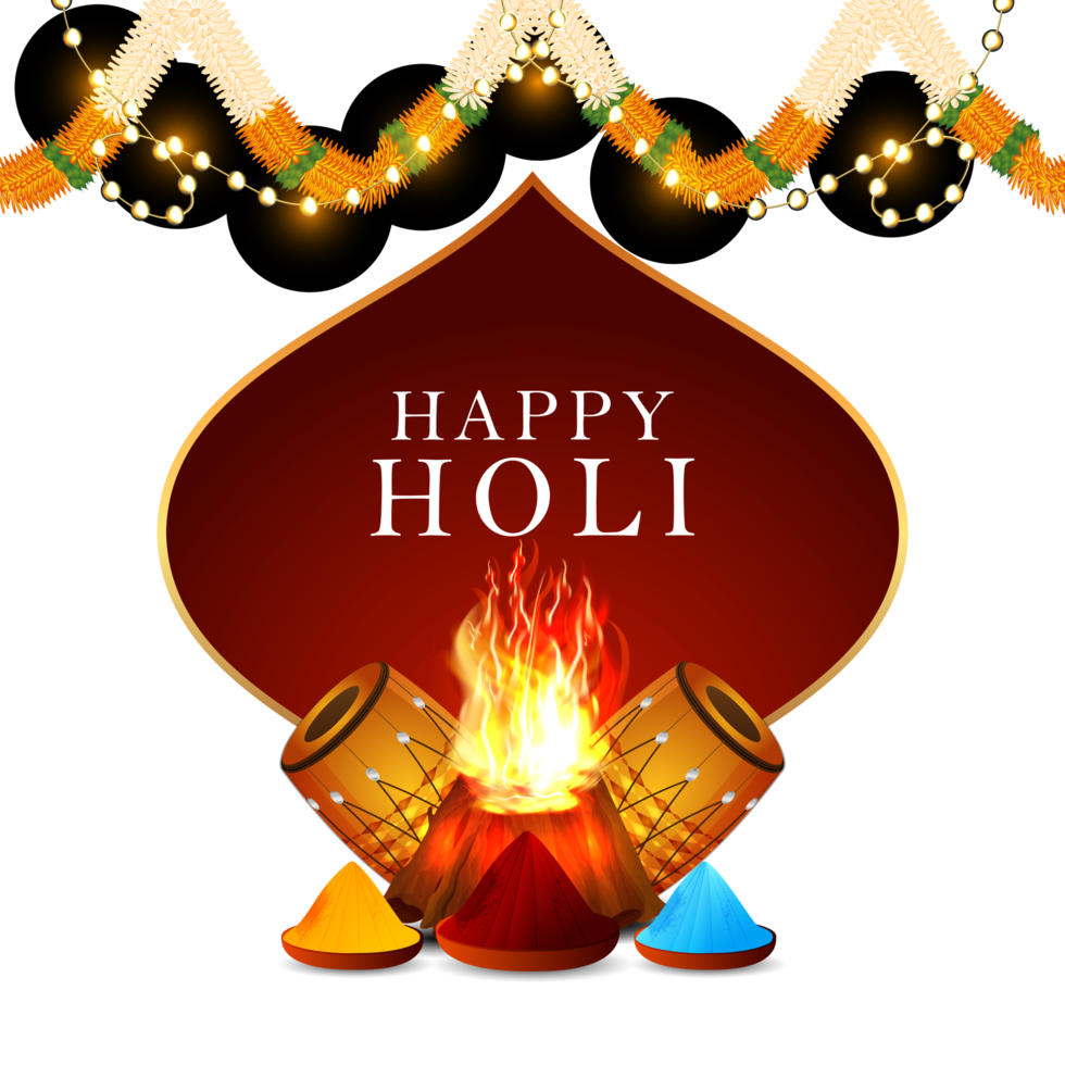 Happy holi indian festival  illustration png