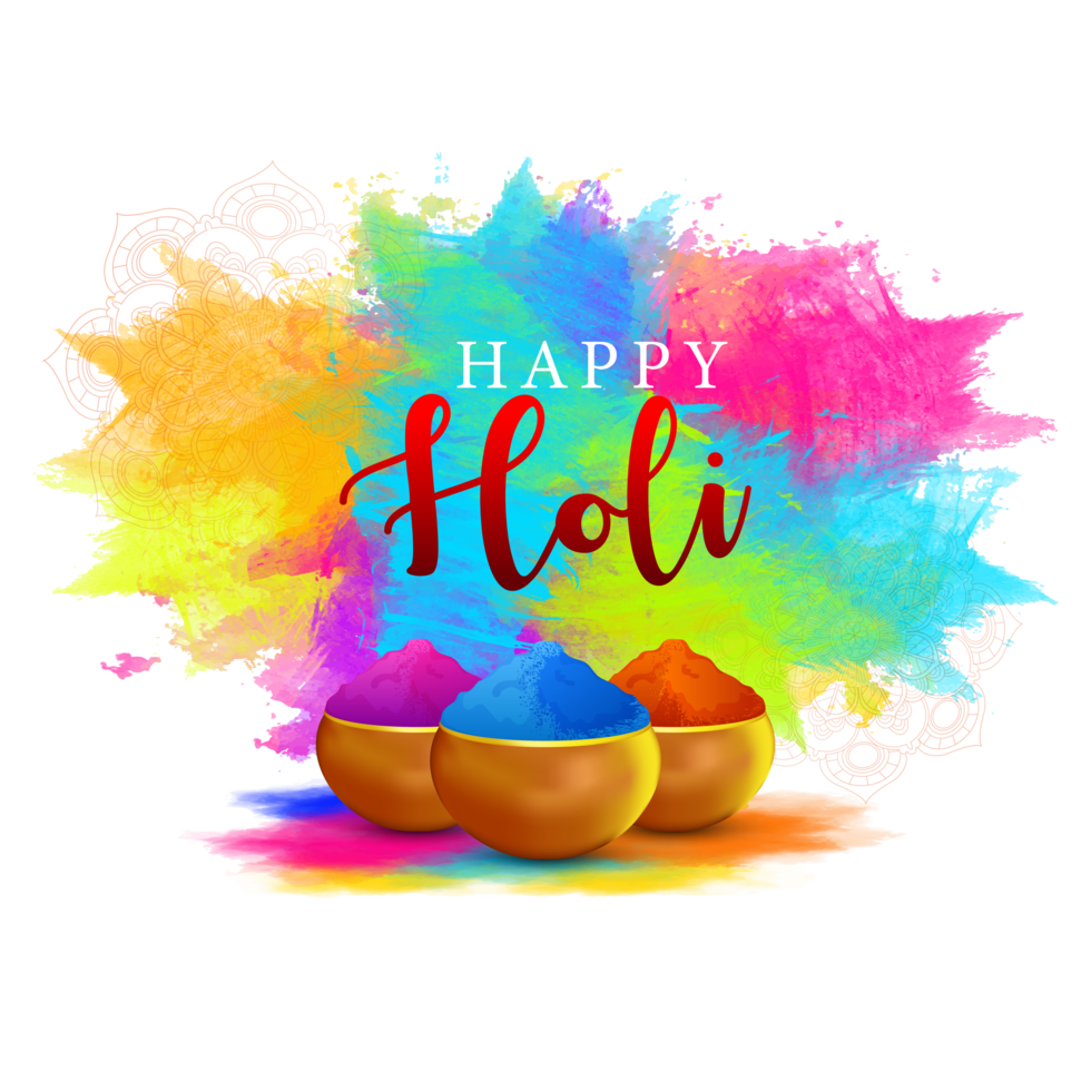 Happy holi indian festival  illustration png