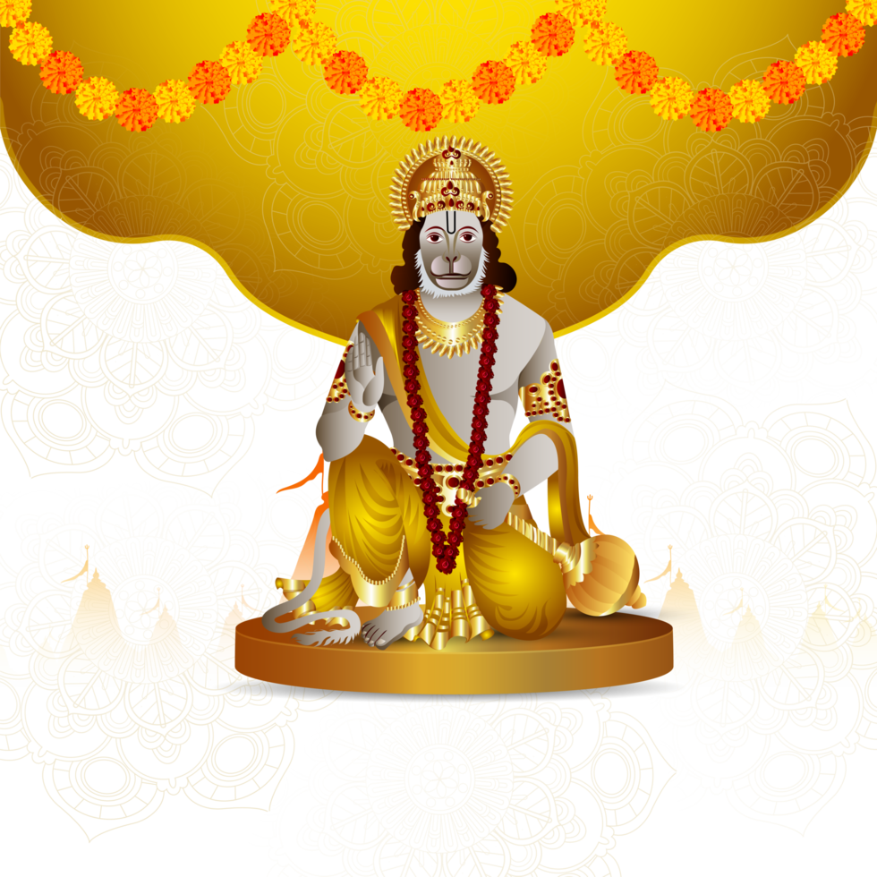 Illustration of hanuman jayanti background png