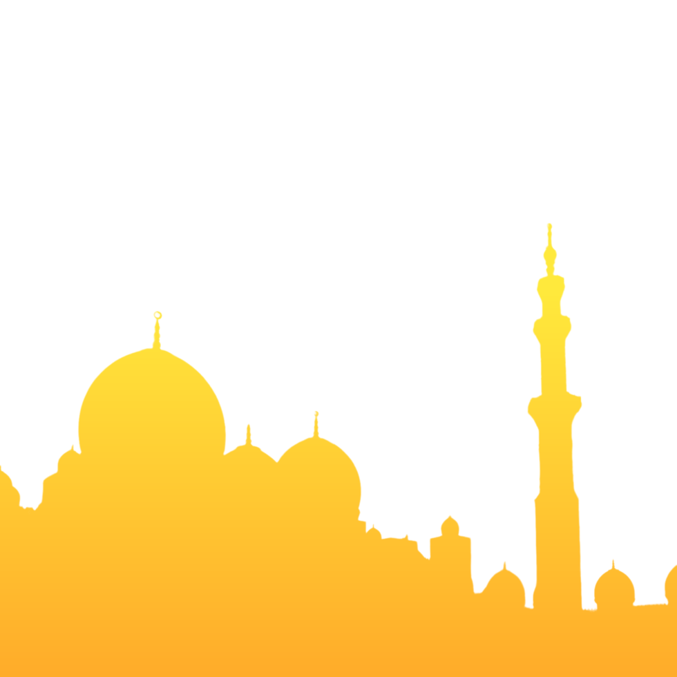 mezquita silueta para ramadhan y islámico diseño estilos png