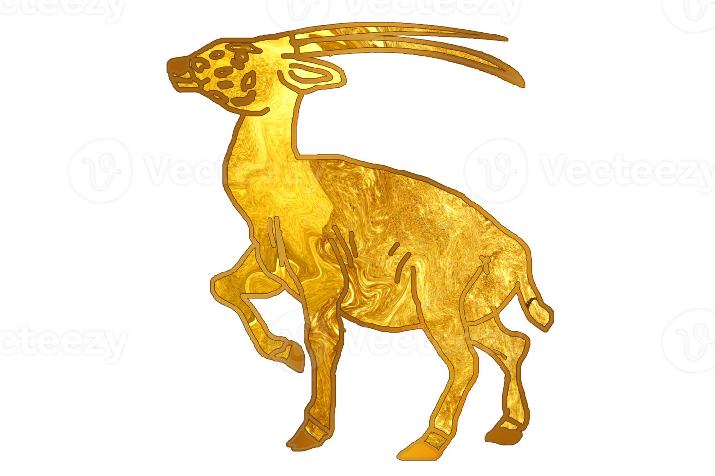 gouden kleur van saola icoon, een bedreigd Vietnamees dier png