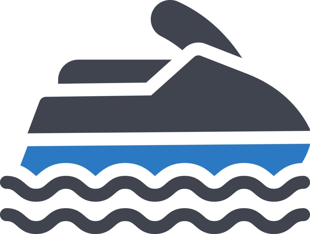 Ilustración de vector de jet ski en un fondo. Símbolos de calidad premium. Iconos vectoriales para concepto y diseño gráfico.