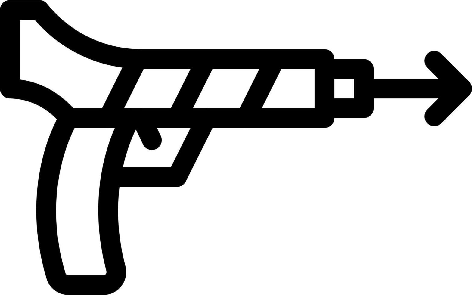 ilustración de vector de pistola de tiro en un fondo. símbolos de calidad premium. iconos vectoriales para concepto y diseño gráfico.