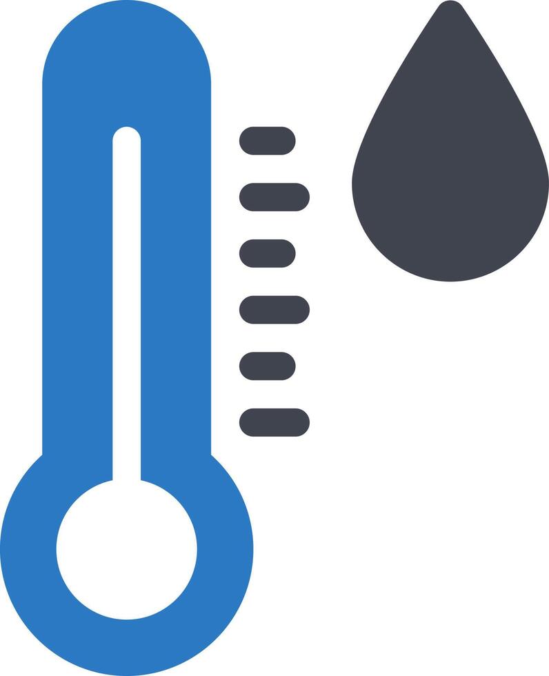 ilustración vectorial de temperatura del agua en un fondo. símbolos de calidad premium. iconos vectoriales para concepto y diseño gráfico. vector