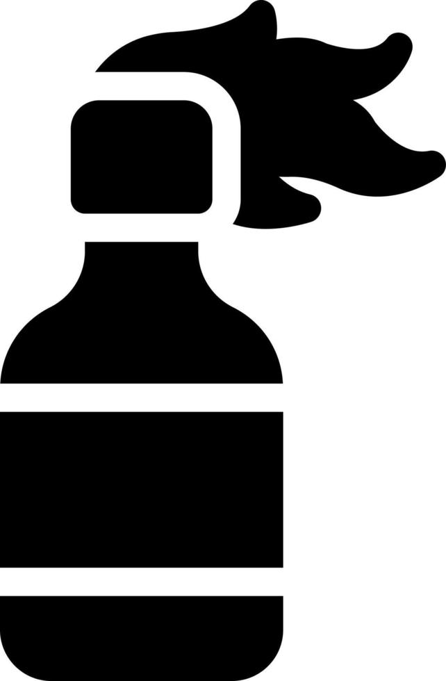 ilustración de vector de botella de fuego en un fondo. símbolos de calidad premium. iconos vectoriales para concepto y diseño gráfico.