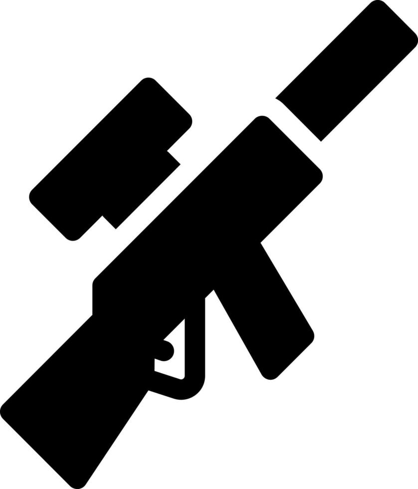 Ilustración de vector de rifle en un fondo. Símbolos de calidad premium. Iconos vectoriales para concepto y diseño gráfico.