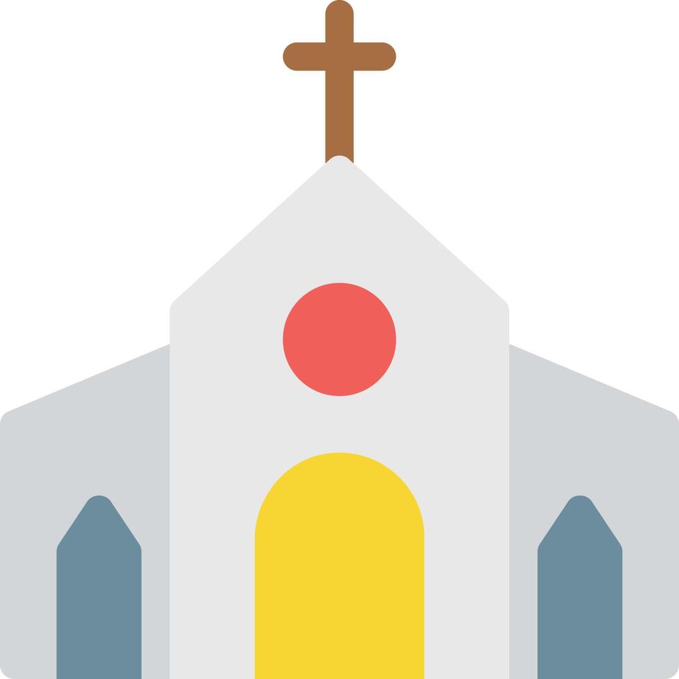 ilustración de vector de iglesia en un fondo. símbolos de calidad premium. iconos vectoriales para concepto y diseño gráfico.