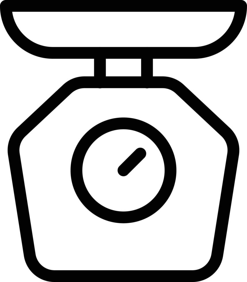 ilustración de vector de escala de peso en un fondo. símbolos de calidad premium. iconos vectoriales para concepto y diseño gráfico.