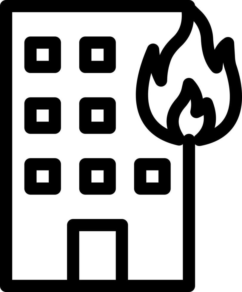 building fire vector illustration on a background.Premium quality symbols.vector icons for concept and graphic design.