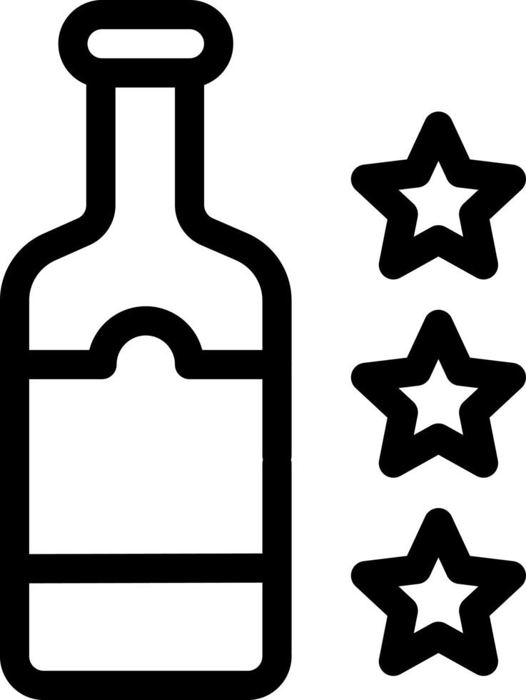 ilustración de vector de botella en un fondo. símbolos de calidad premium. iconos vectoriales para concepto y diseño gráfico.