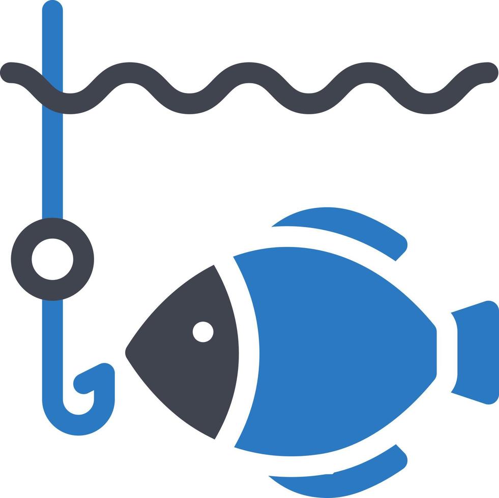 ilustración vectorial de pesca en un fondo. símbolos de calidad premium. iconos vectoriales para concepto y diseño gráfico. vector