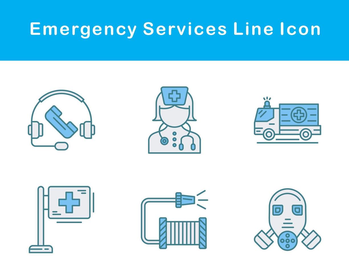 Emergency Services Vector Icon Set