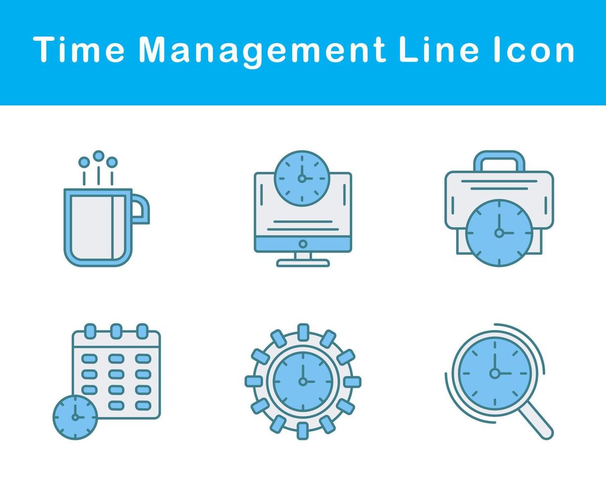 Time Management Vector Icon Set