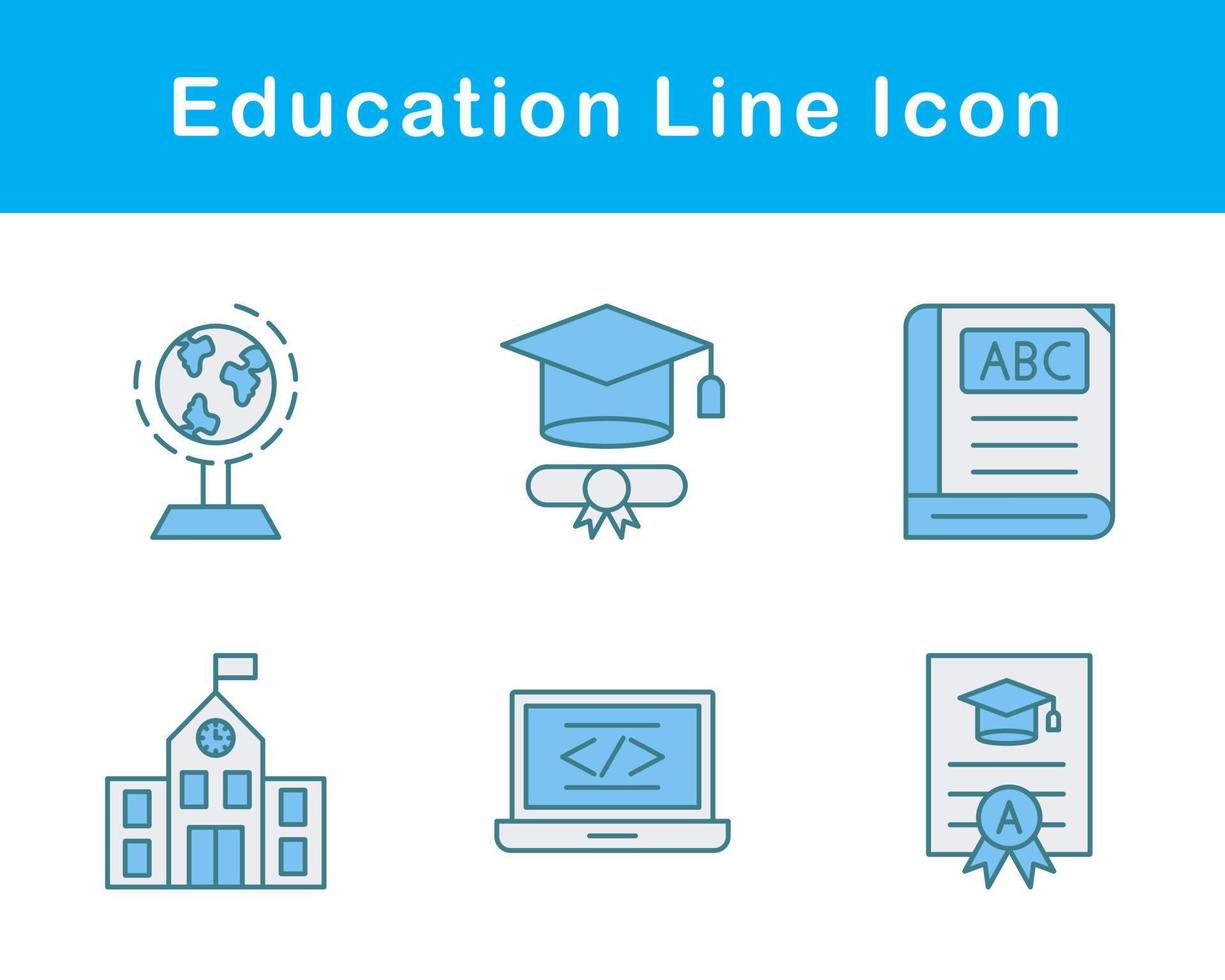 conjunto de iconos de vector de educación