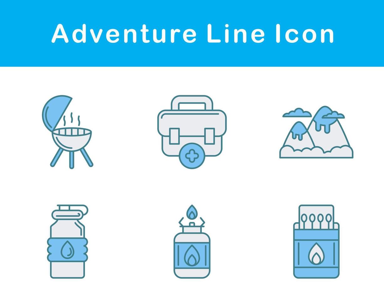 conjunto de iconos de vector de aventura