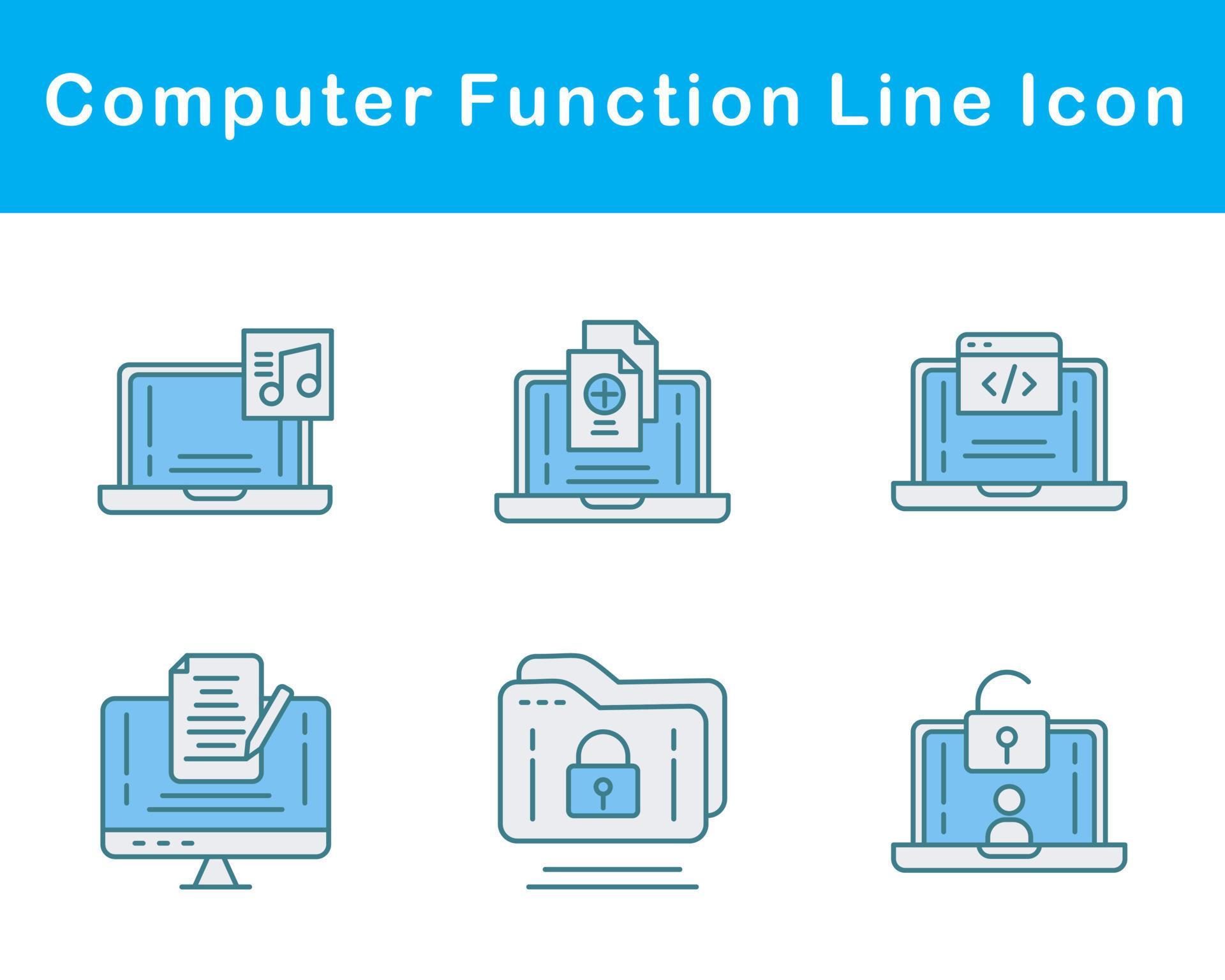 Computer Function Vector Icon Set 21467149 Vector Art at Vecteezy