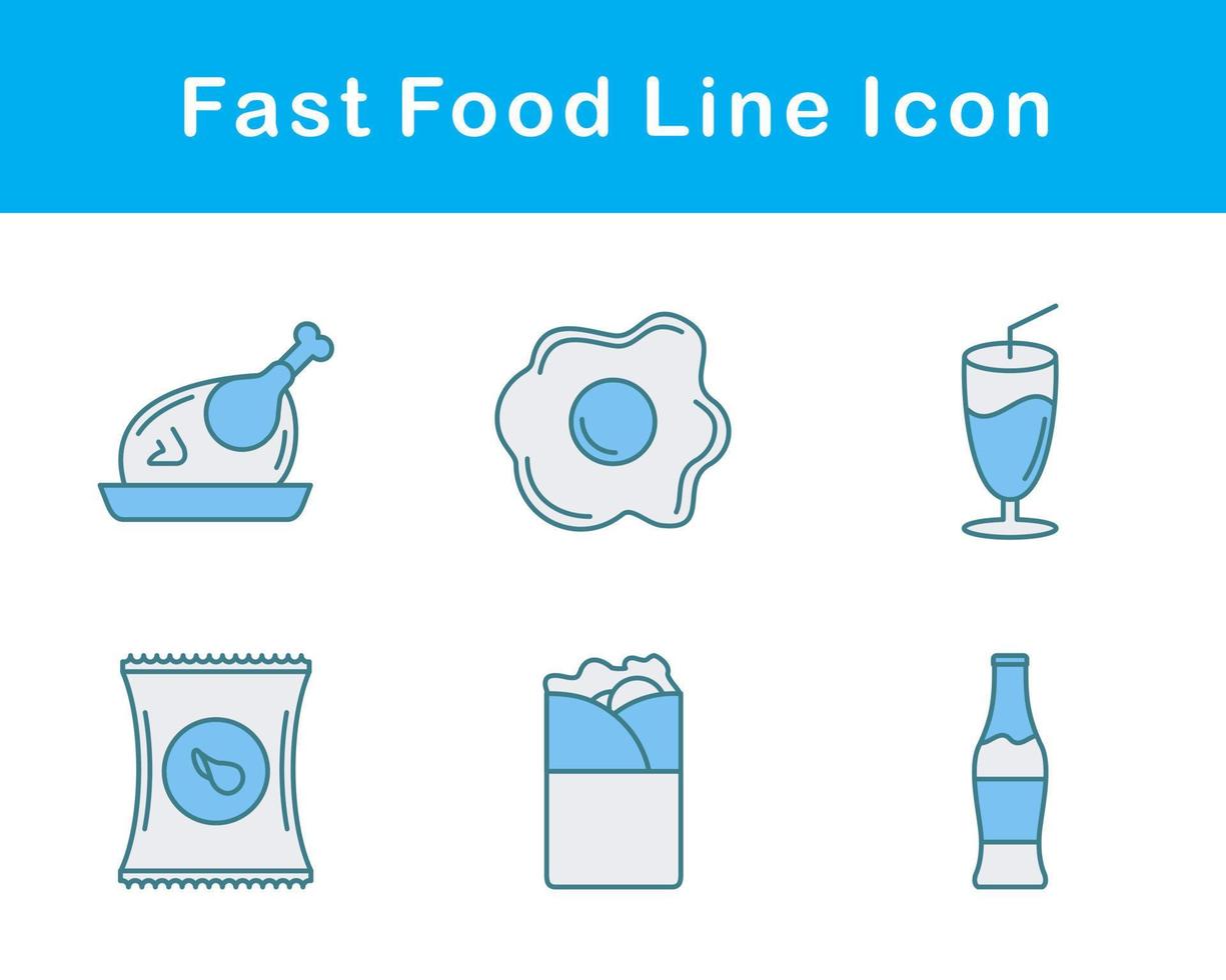 Fast Food Vector Icon Set