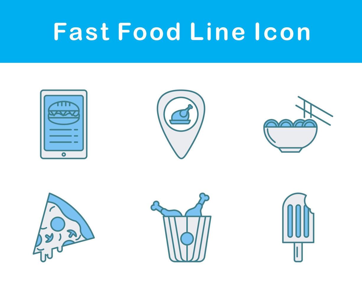 Fast Food Vector Icon Set